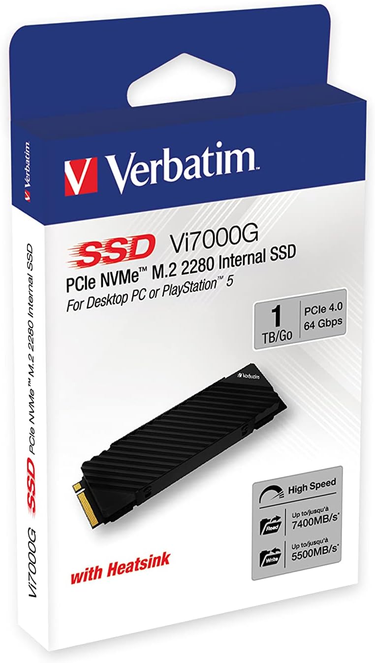 Verbatim Vi7000 1TB PCIe NVMe M.2 SSD Verbatim Vi7000 1TB PCIe NVMe M.2 SSD